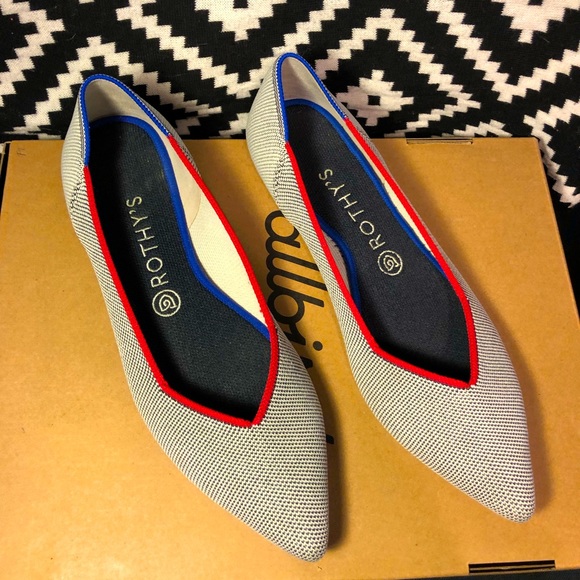 Rothy's Shoes - SOLD Rothy’s Piped Grey points size 9.5